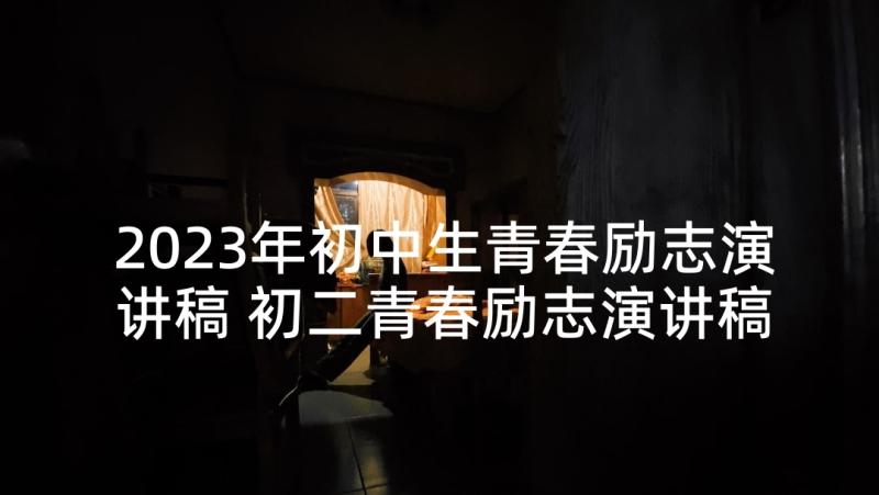 2023年初中生青春励志演讲稿 初二青春励志演讲稿(实用5篇)