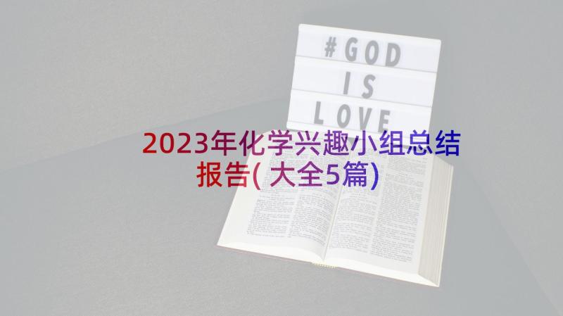 2023年化学兴趣小组总结报告(大全5篇)