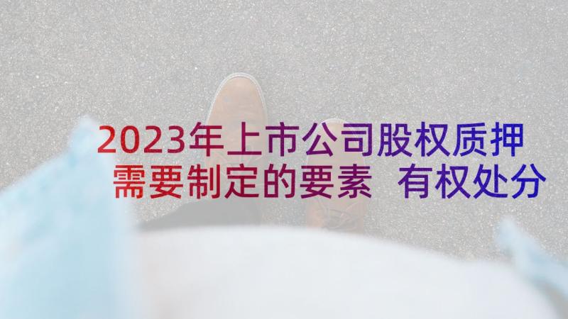 2023年上市公司股权质押需要制定的要素 有权处分股权质押担保合同(通用5篇)