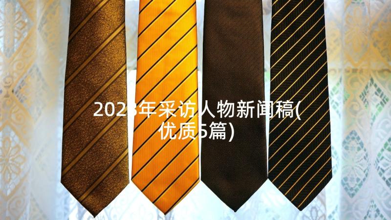 2023年采访人物新闻稿(优质5篇)