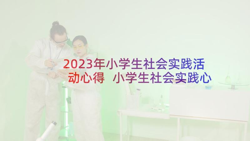 2023年小学生社会实践活动心得 小学生社会实践心得体会(精选9篇)