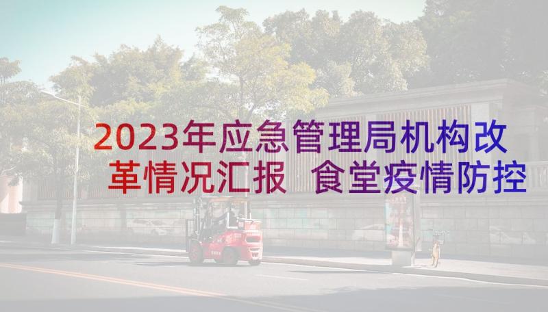 2023年应急管理局机构改革情况汇报 食堂疫情防控应急管理方案(汇总5篇)