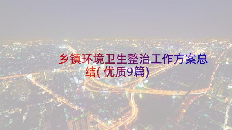 乡镇环境卫生整治工作方案总结(优质9篇)