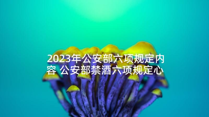 2023年公安部六项规定内容 公安部禁酒六项规定心得体会集合(实用5篇)