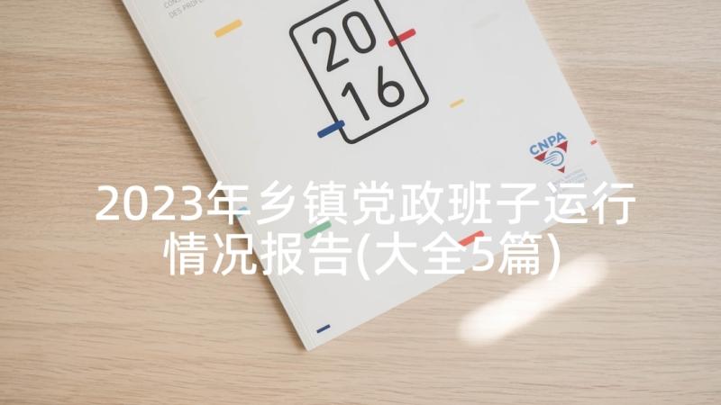 2023年乡镇党政班子运行情况报告(大全5篇)