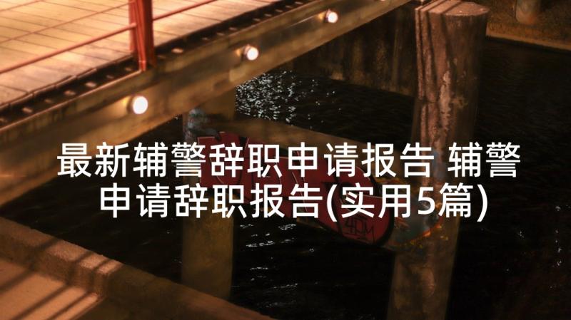 最新辅警辞职申请报告 辅警申请辞职报告(实用5篇)