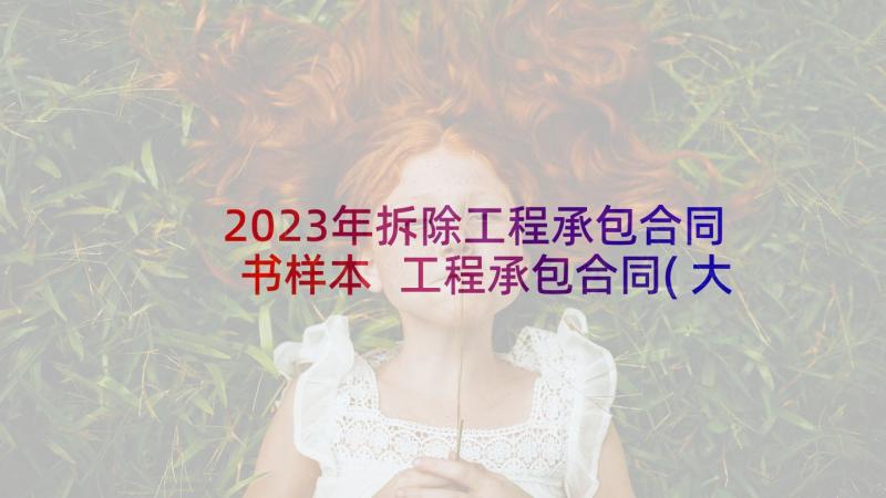 2023年拆除工程承包合同书样本 工程承包合同(大全10篇)