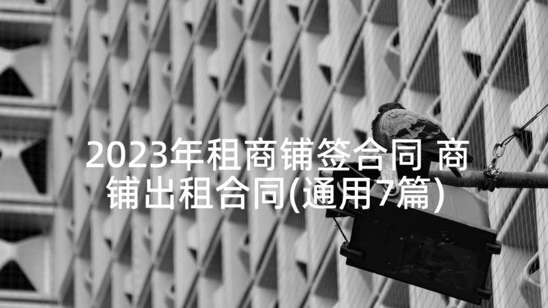 2023年租商铺签合同 商铺出租合同(通用7篇)