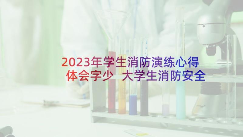 2023年学生消防演练心得体会字少 大学生消防安全演练心得体会(实用5篇)