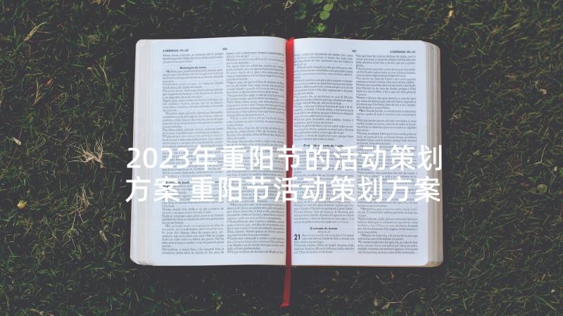 2023年重阳节的活动策划方案 重阳节活动策划方案重阳节活动策划书(优秀8篇)