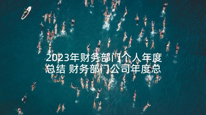 2023年财务部门个人年度总结 财务部门公司年度总结(大全10篇)