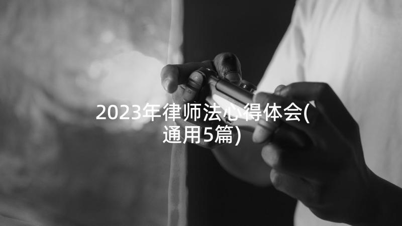 2023年律师法心得体会(通用5篇)