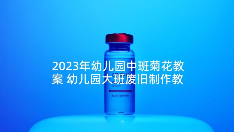 2023年幼儿园中班菊花教案 幼儿园大班废旧制作教案(优秀5篇)