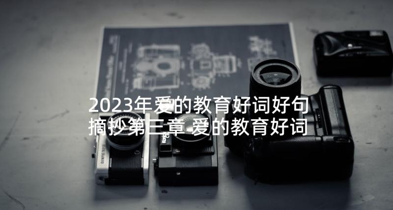 2023年爱的教育好词好句摘抄第三章 爱的教育好词好句好段摘抄(大全7篇)