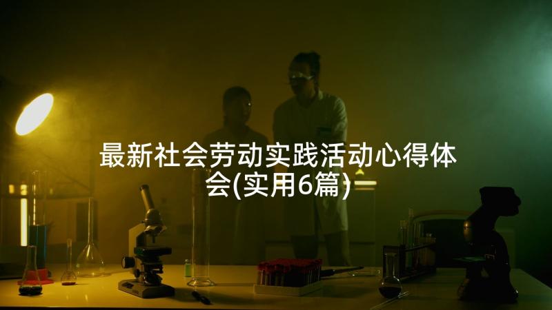 最新社会劳动实践活动心得体会(实用6篇)