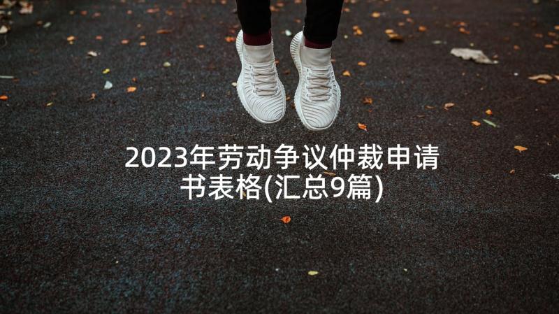 2023年劳动争议仲裁申请书表格(汇总9篇)