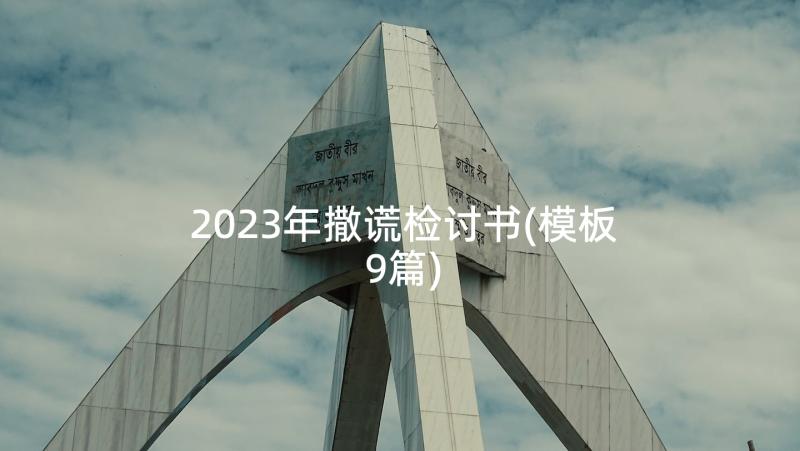 2023年撒谎检讨书(模板9篇)