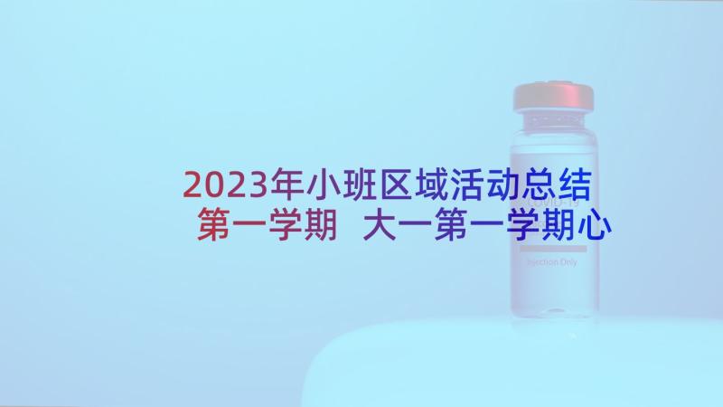 2023年小班区域活动总结第一学期 大一第一学期心得体会论文(汇总9篇)