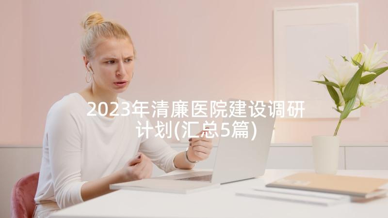 2023年清廉医院建设调研计划(汇总5篇)