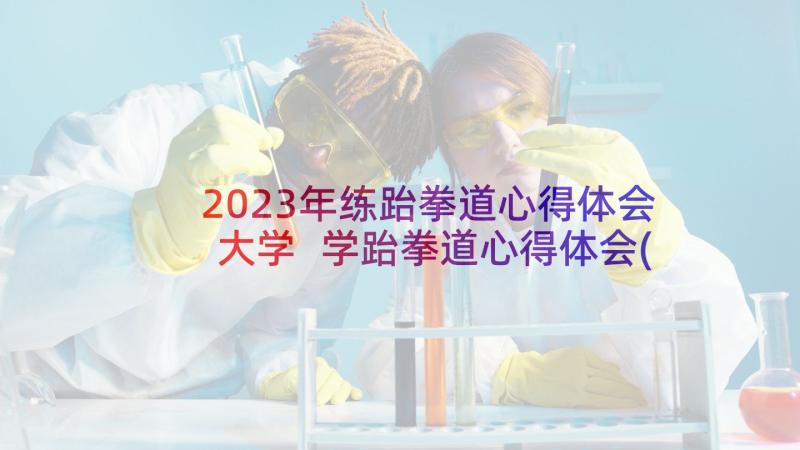 2023年练跆拳道心得体会大学 学跆拳道心得体会(精选8篇)