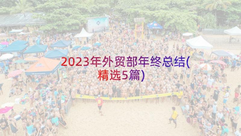 2023年外贸部年终总结(精选5篇)