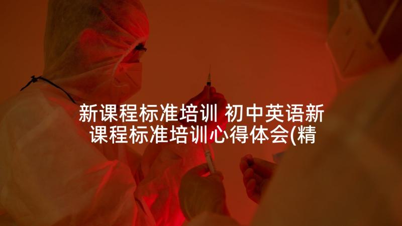 新课程标准培训 初中英语新课程标准培训心得体会(精选9篇)