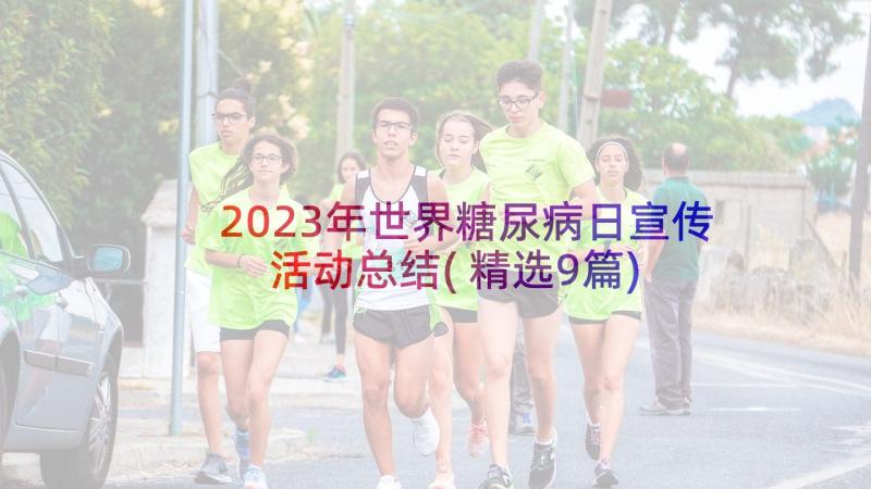 2023年世界糖尿病日宣传活动总结(精选9篇)