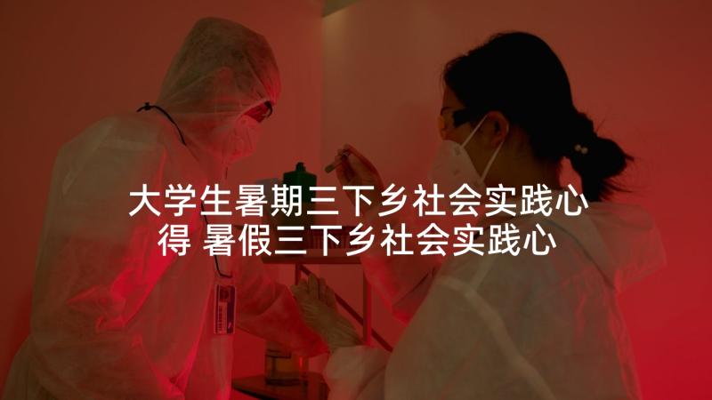 大学生暑期三下乡社会实践心得 暑假三下乡社会实践心得体会(精选5篇)