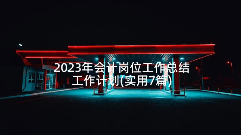 2023年会计岗位工作总结工作计划(实用7篇)