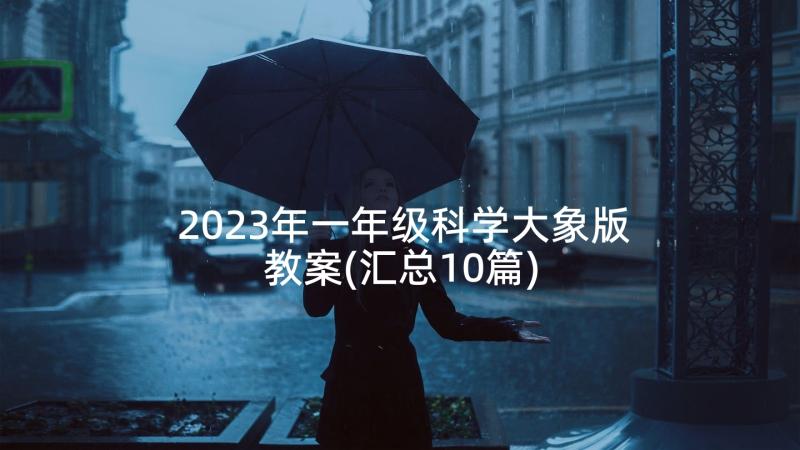 2023年一年级科学大象版教案(汇总10篇)