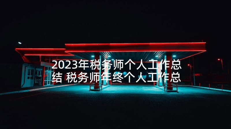 2023年税务师个人工作总结 税务师年终个人工作总结(模板5篇)