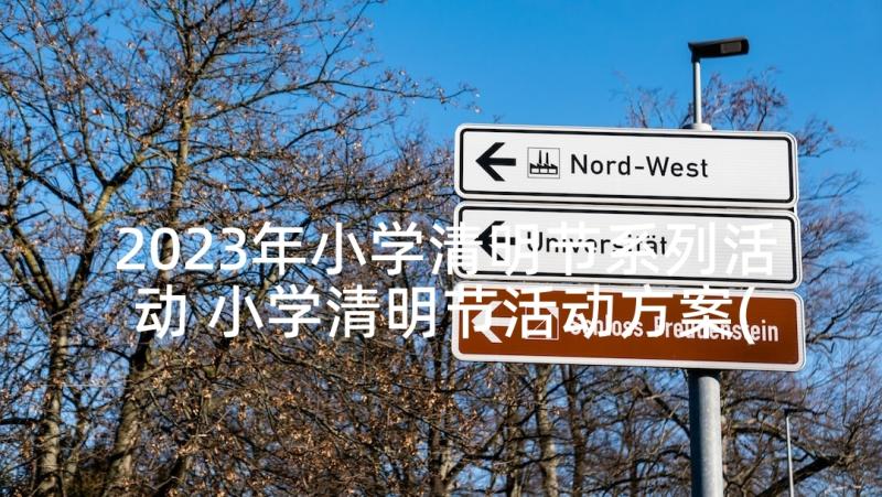 2023年小学清明节系列活动 小学清明节活动方案(实用8篇)