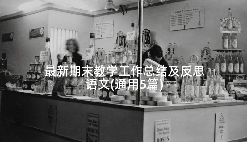 最新期末教学工作总结及反思语文(通用5篇)