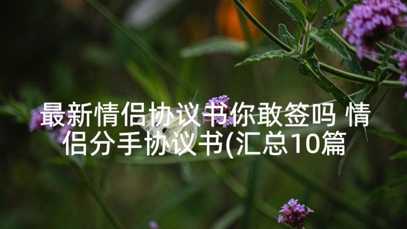 最新情侣协议书你敢签吗 情侣分手协议书(汇总10篇)