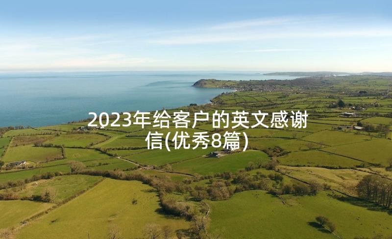 2023年给客户的英文感谢信(优秀8篇)