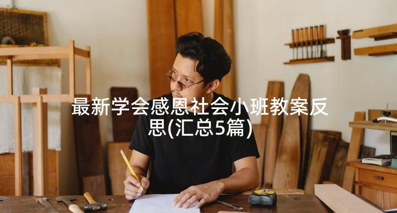 最新学会感恩社会小班教案反思(汇总5篇)