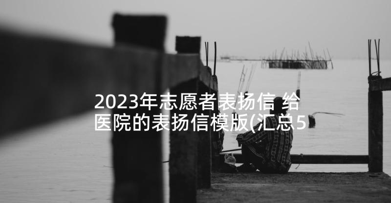 2023年志愿者表扬信 给医院的表扬信模版(汇总5篇)