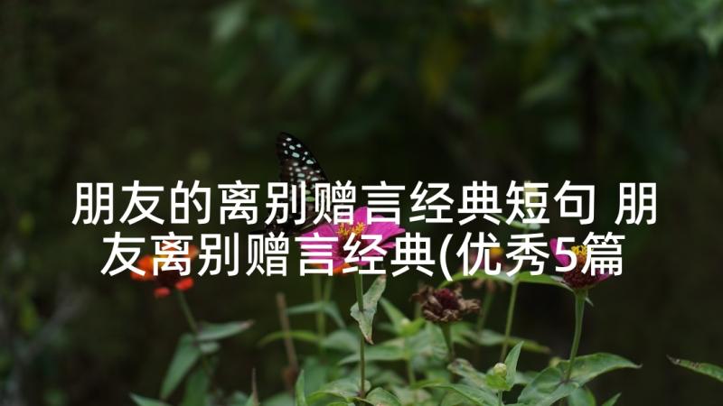 朋友的离别赠言经典短句 朋友离别赠言经典(优秀5篇)