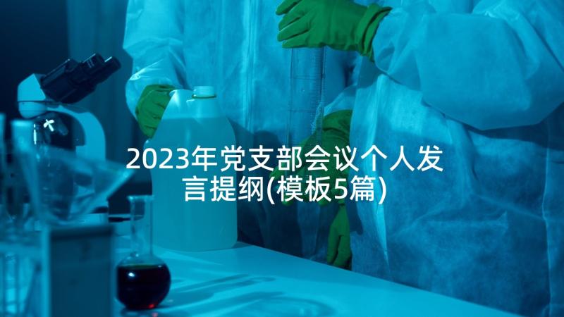 2023年党支部会议个人发言提纲(模板5篇)