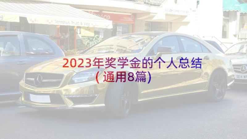 2023年奖学金的个人总结(通用8篇)