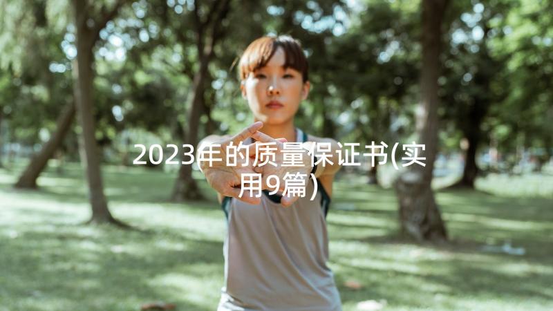 2023年的质量保证书(实用9篇)