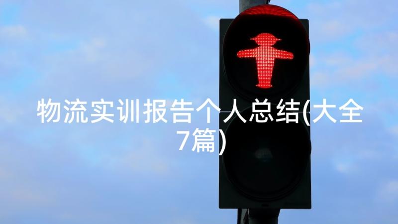 物流实训报告个人总结(大全7篇)