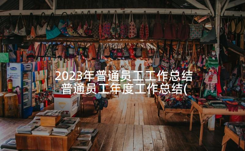 2023年普通员工工作总结 普通员工年度工作总结(优秀9篇)