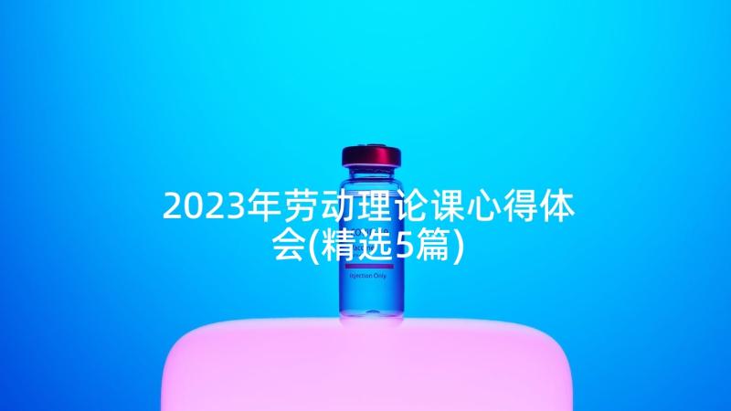 2023年劳动理论课心得体会(精选5篇)