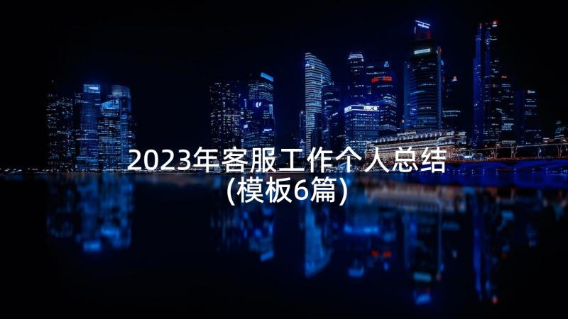 2023年客服工作个人总结(模板6篇)