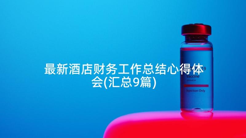 最新酒店财务工作总结心得体会(汇总9篇)