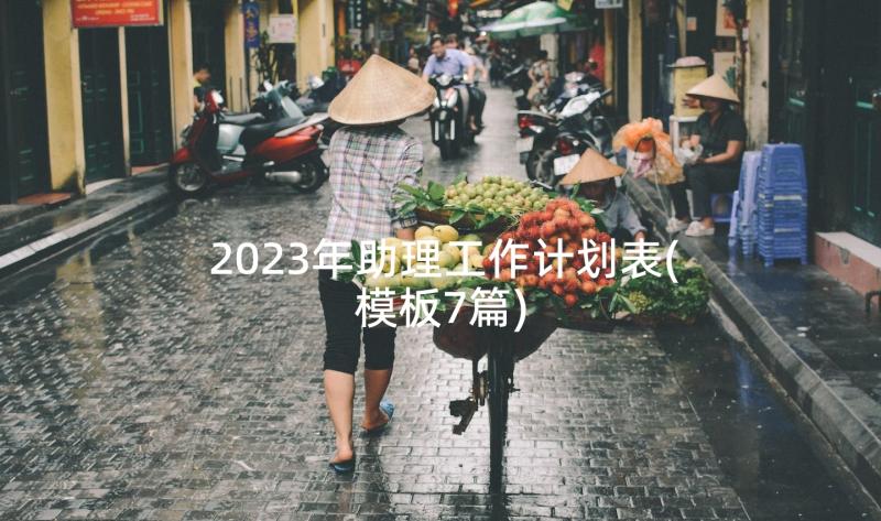 2023年助理工作计划表(模板7篇)