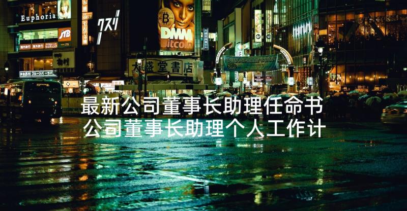 最新公司董事长助理任命书 公司董事长助理个人工作计划(汇总5篇)