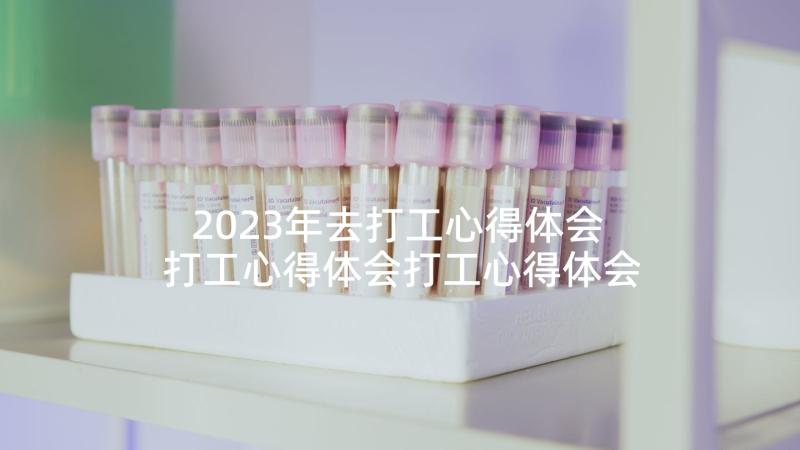 2023年去打工心得体会 打工心得体会打工心得体会(优质6篇)