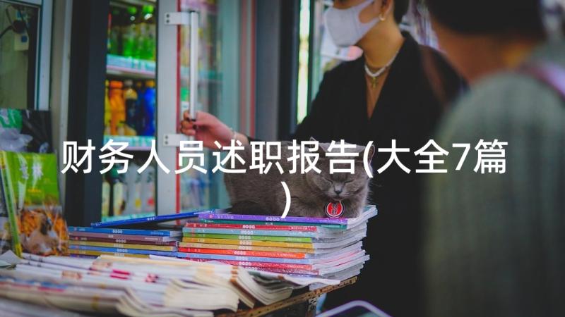 财务人员述职报告(大全7篇)